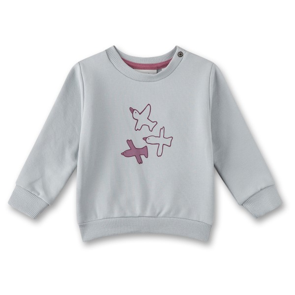 Sanetta - Girl Kid's Sweatshirt Pure Flower - Longsleeve Gr 62;68;74;80;86;92 grau von Sanetta