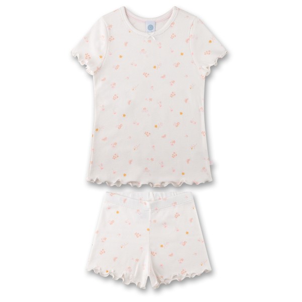 Sanetta - Kid's Pyjama Short AOP 233538 - Schlafanzug Gr 104;116;128;140;92;98 weiß von Sanetta