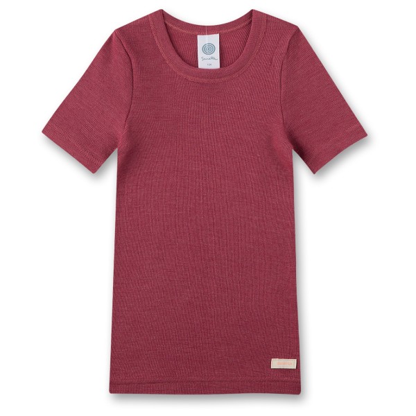 Sanetta - Kid's T-Shirt 1/2 Wool/Silk Wool - Merinounterwäsche Gr 104 rot von Sanetta