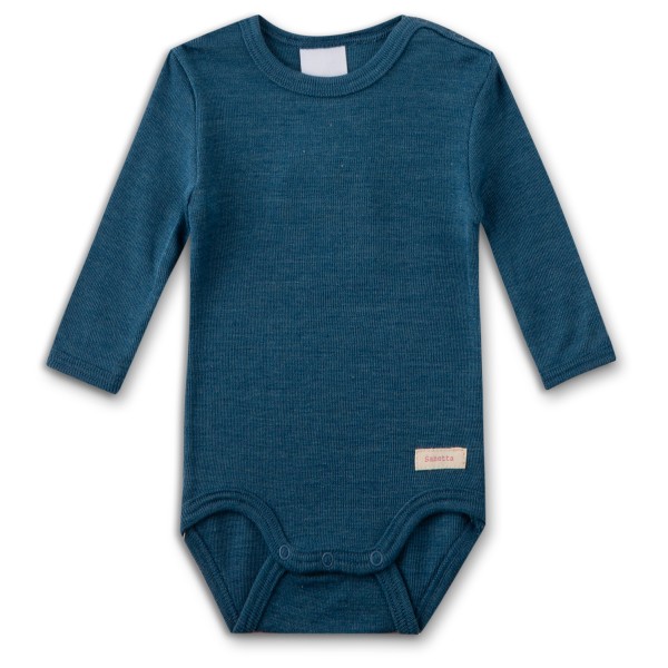 Sanetta - Kid's Wool Body L/S - Merinounterwäsche Gr 56/62 blau von Sanetta