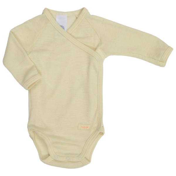 Sanetta - Kid's Wrapover Body 1/1 Wool - Merinounterwäsche Gr 68 beige von Sanetta