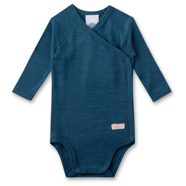 Sanetta - Kid's Wrapover Body 1/1 Wool - Merinounterwäsche Gr 68 blau von Sanetta