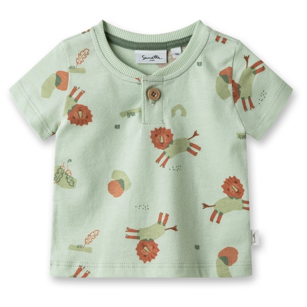 Sanetta - Pure Baby Boys LT 2 T-Shirt with Button - T-Shirt Gr 86;92 grün von Sanetta