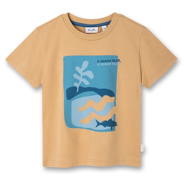 Sanetta - Pure Kids Boys LT 1 - T-Shirt Gr 110;116;122;128;140;92 beige;grau von Sanetta