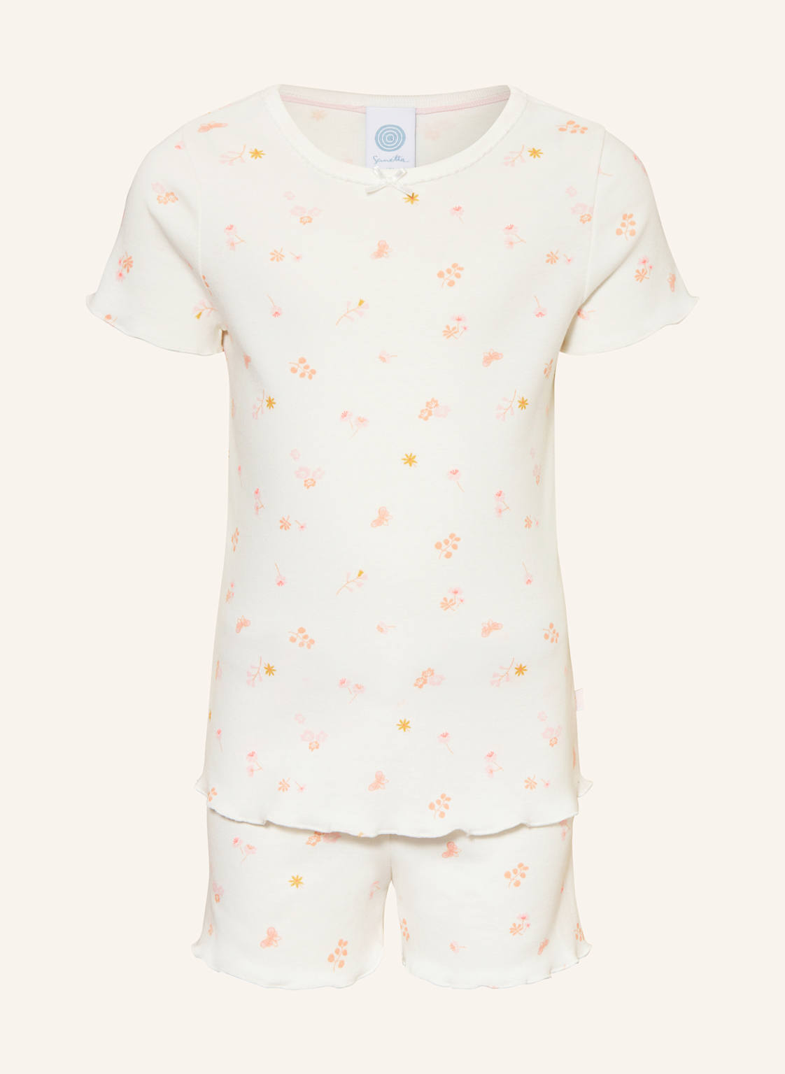 Sanetta Shorty-Schlafanzug weiss Sanetta Shorty-Schlafanzug weiss von Sanetta