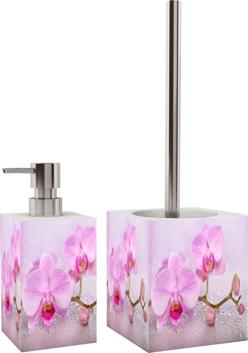 Sanilo Badaccessoire-Set »Blooming«, 2-teiliges Set aus Seifenspender und WC-Bürste von Sanilo