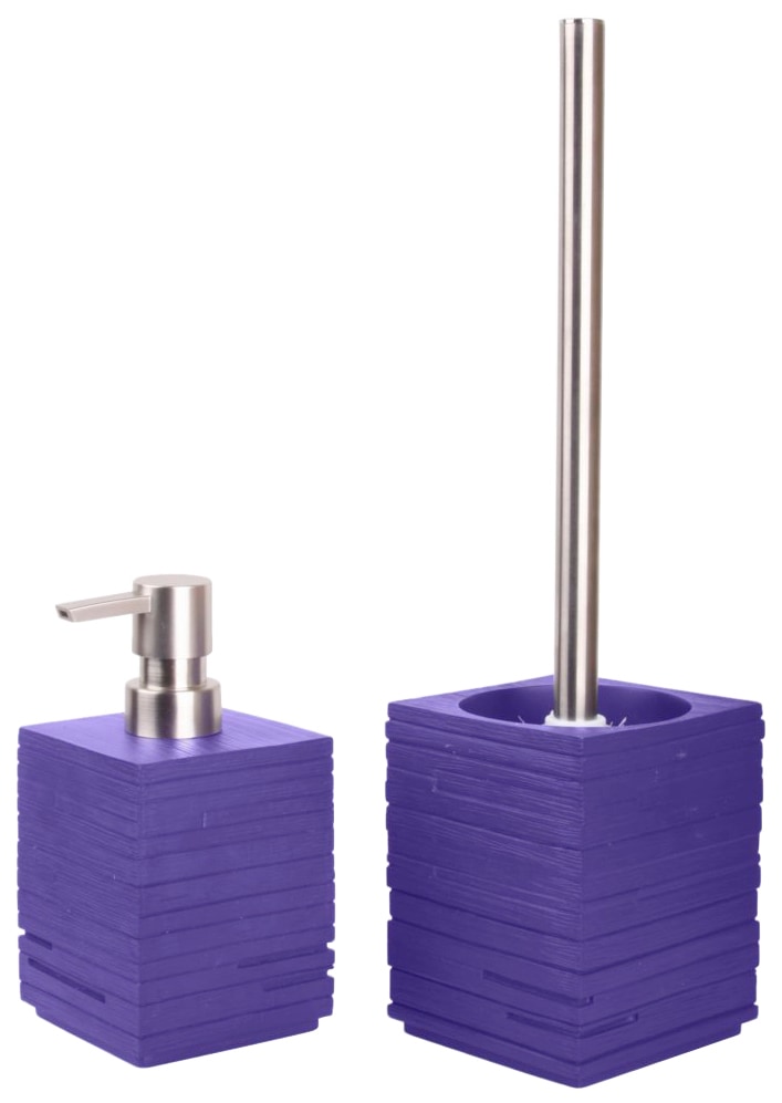 Sanilo Badaccessoire-Set »Calero Purple«, (Kombi-Set, 2 tlg.), bestehend aus Seifenspender und WC-Bürste, geriffelt von Sanilo