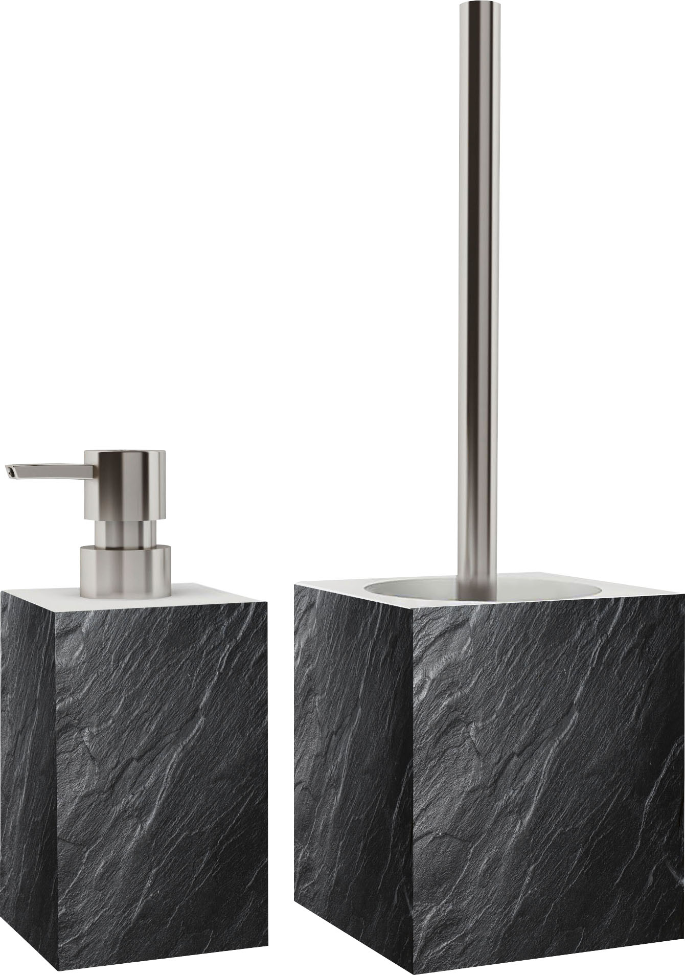 Sanilo Badaccessoire-Set »Granit«, 2-teiliges Set aus Seifenspender und WC-Bürste Sanilo Badaccessoire-Set »Granit«, 2-teiliges Set aus Seifenspender und WC-Bürste von Sanilo