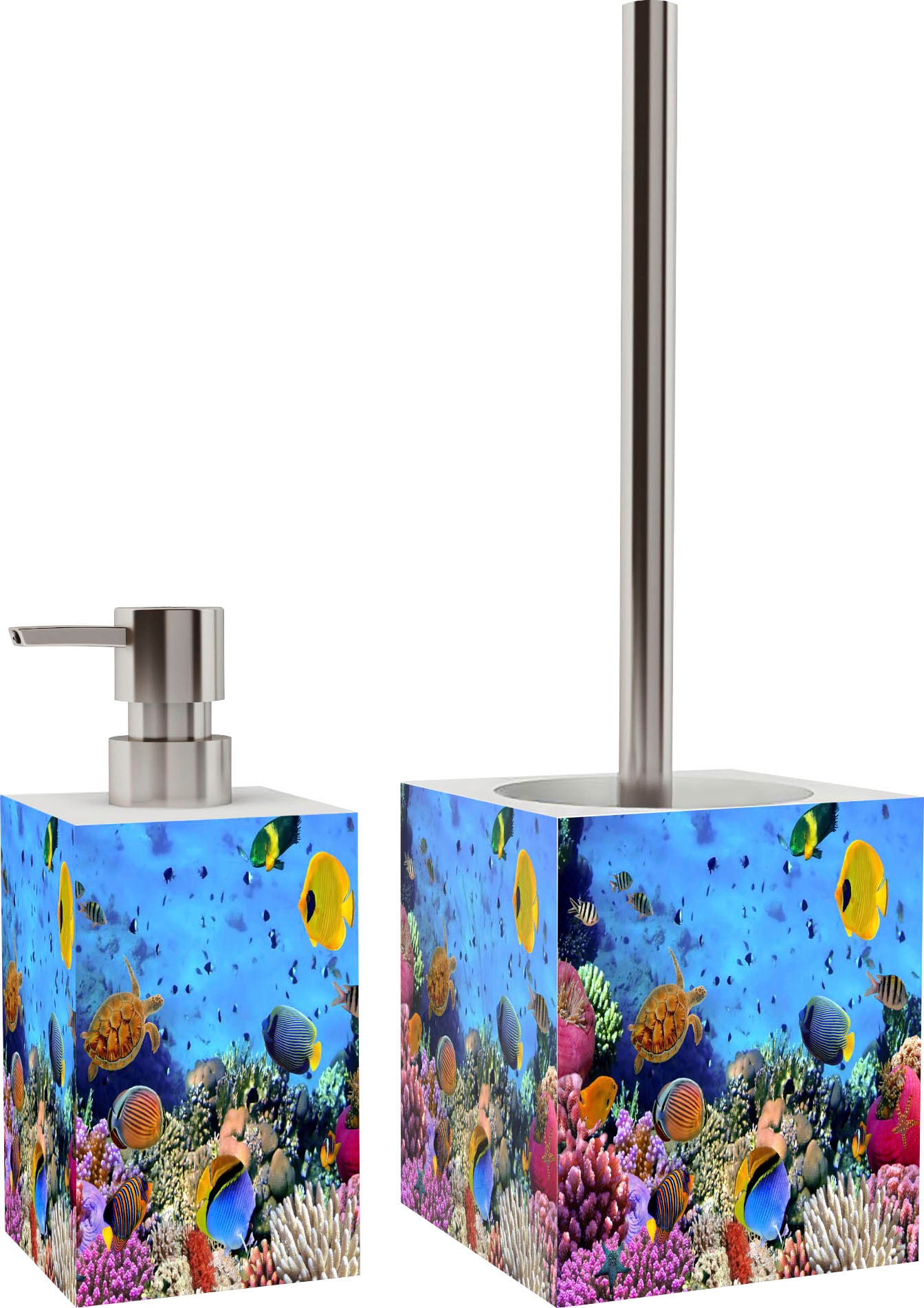 Sanilo Badaccessoire-Set »Ocean«, 2-teiliges Set aus Seifenspender und WC-Bürste Sanilo Badaccessoire-Set »Ocean«, 2-teiliges Set aus Seifenspender und WC-Bürste von Sanilo
