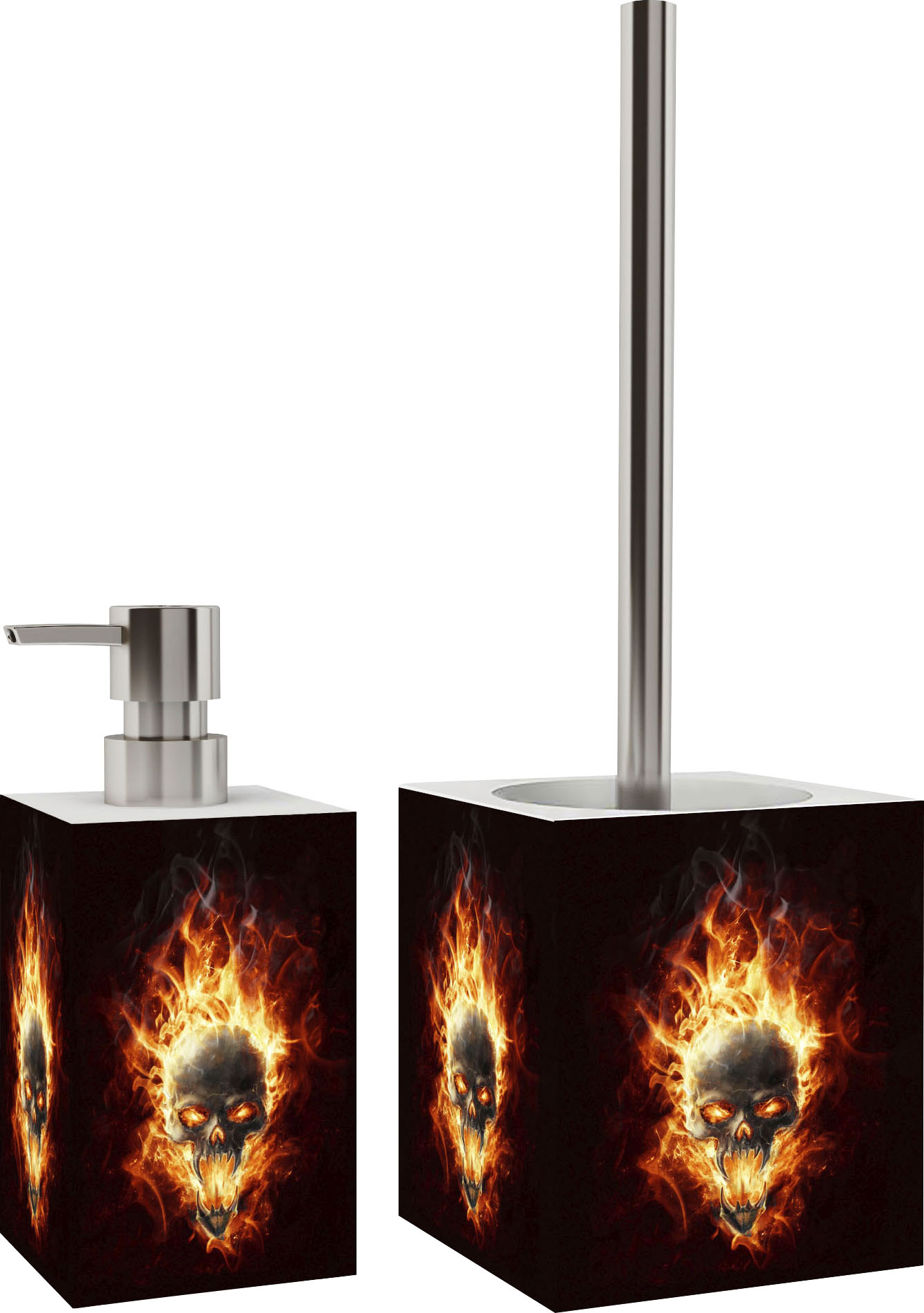 Sanilo Badaccessoire-Set »Totenkopf«, 2-teiliges Set aus Seifenspender und WC-Bürste Sanilo Badaccessoire-Set »Totenkopf«, 2-teiliges Set aus Seifenspender und WC-Bürste von Sanilo