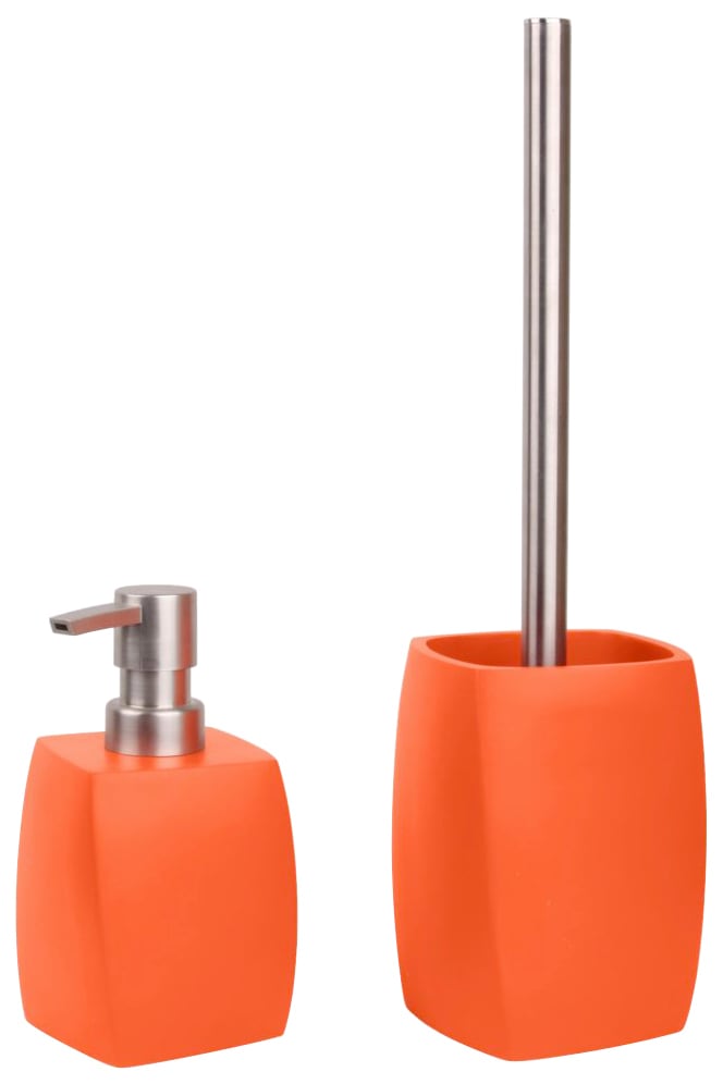 Sanilo Badaccessoire-Set »Wave Orange«, (Kombi-Set, 2 tlg.), bestehend aus Seifenspender und WC-Bürste, matt von Sanilo