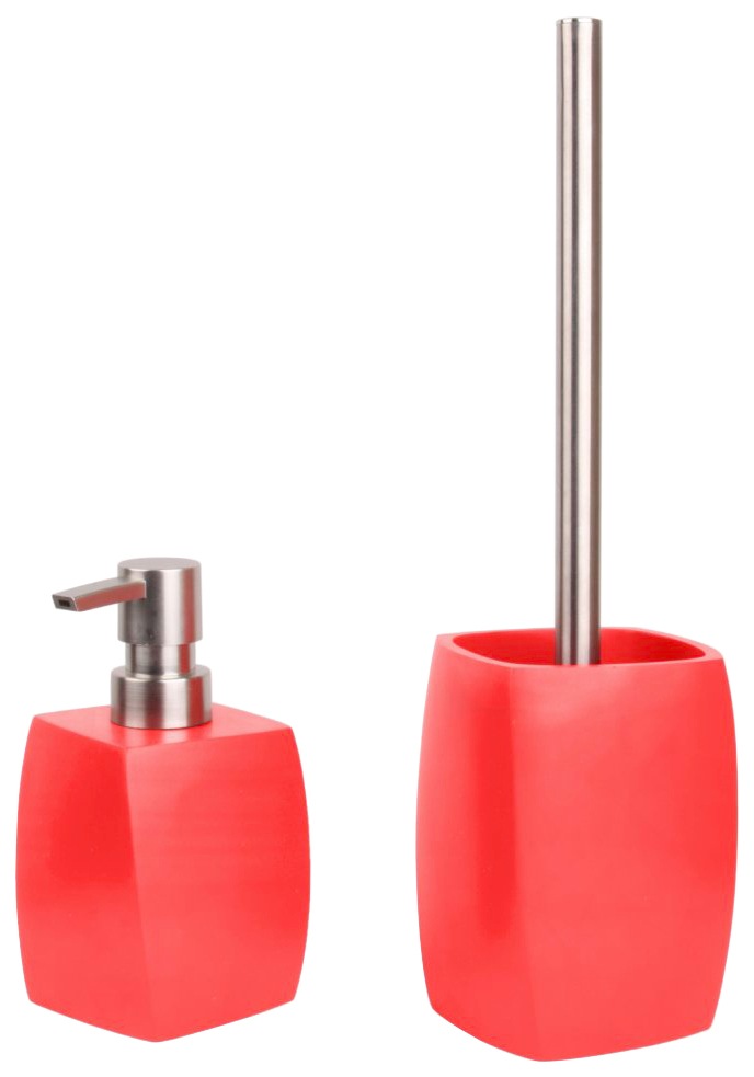 Sanilo Badaccessoire-Set »Wave Red«, (Kombi-Set, 2 tlg.), bestehend aus Seifenspender und WC-Bürste, matt von Sanilo