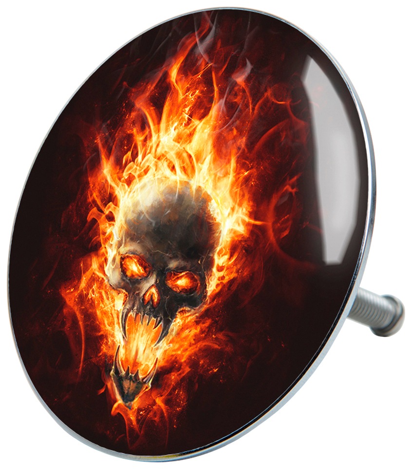 Sanilo Badewannenstöpsel »Totenkopf in Flammen«, Ø 7,2 cm Sanilo Badewannenstöpsel »Totenkopf in Flammen«, Ø 7,2 cm von Sanilo