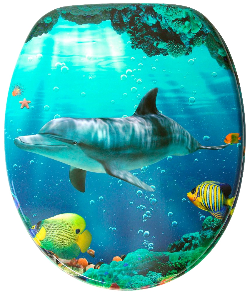 Sanilo WC-Sitz »Delphin Korallen«, mit Absenkautomatik von Sanilo