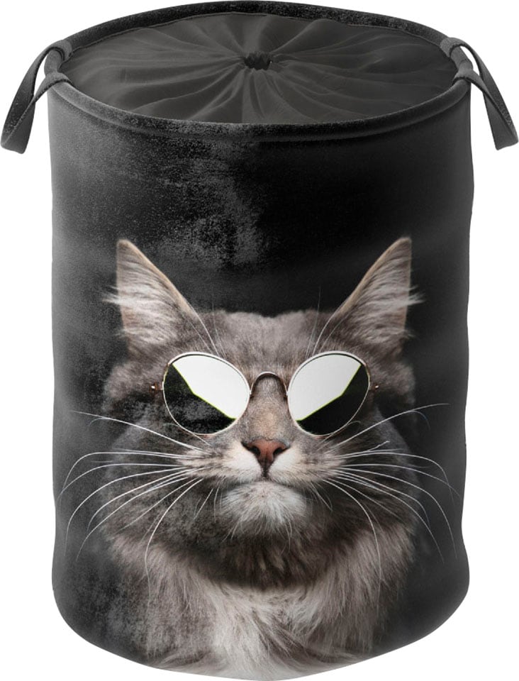Sanilo Wäschekorb »Cool Cat«, kräftige Farben, samtweiche Oberfläche, mit Deckel Sanilo Wäschekorb »Cool Cat«, kräftige Farben, samtweiche Oberfläche, mit Deckel von Sanilo