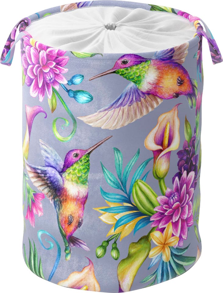 Sanilo Wäschekorb »Kolibri«, kräftige Farben, samtweiche Oberfläche, mit Deckel von Sanilo