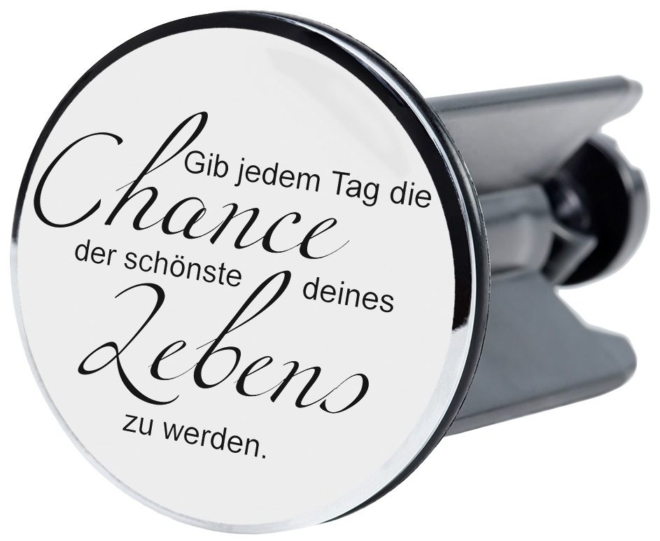 Sanilo Waschbeckenstöpsel »Gib jedem Tag…«, Ø 4 cm Sanilo Waschbeckenstöpsel »Gib jedem Tag…«, Ø 4 cm von Sanilo
