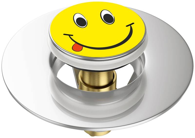 Sanilo Waschbeckenstöpsel »Pop-Up Smiley«, 100% wasserdicht, kräftige Farben, hochwertig von Sanilo