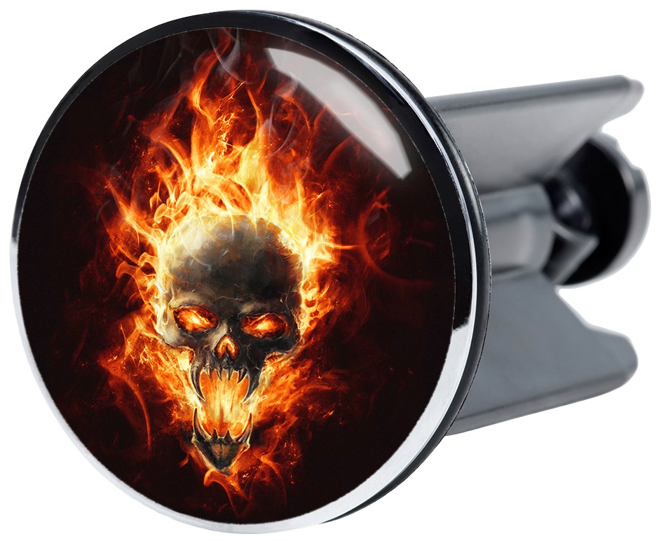 Sanilo Waschbeckenstöpsel »Totenkopf in Flammen«, Ø 4 cm Sanilo Waschbeckenstöpsel »Totenkopf in Flammen«, Ø 4 cm von Sanilo