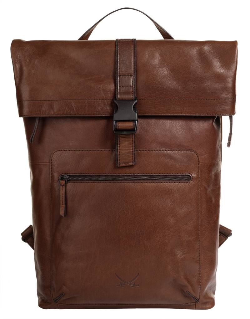 Sansibar Laptoprucksack, echt Leder von Sansibar