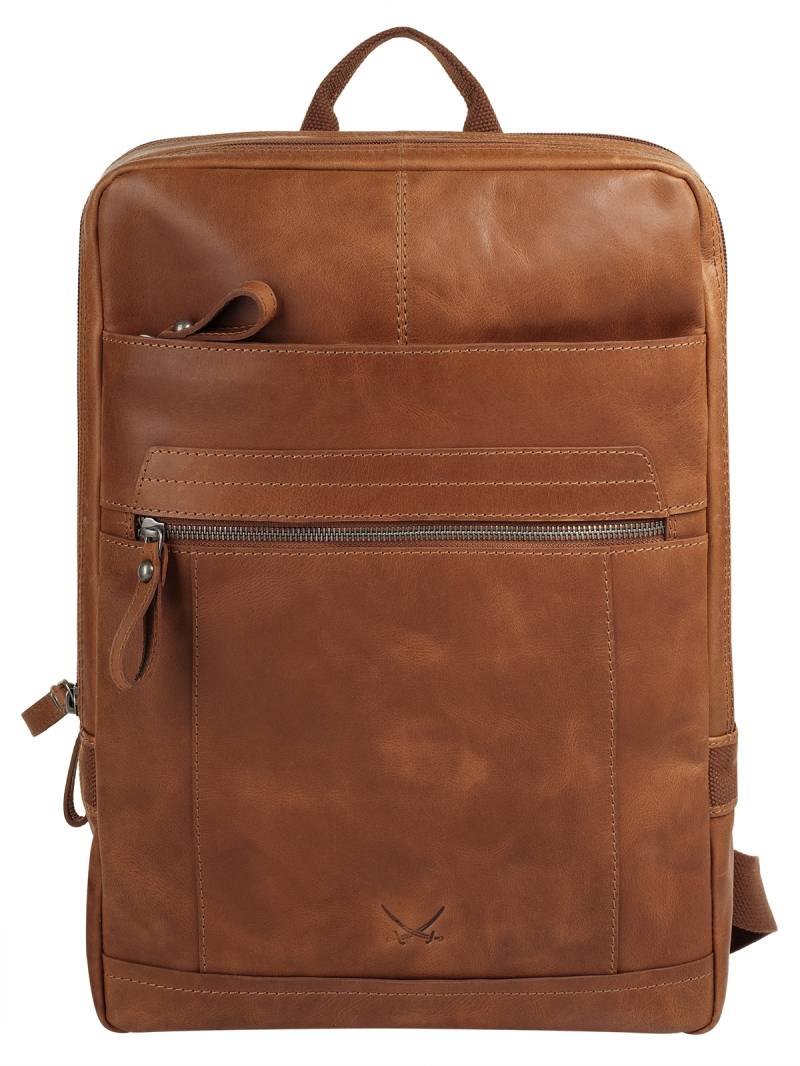 Sansibar Laptoprucksack, echt Leder von Sansibar