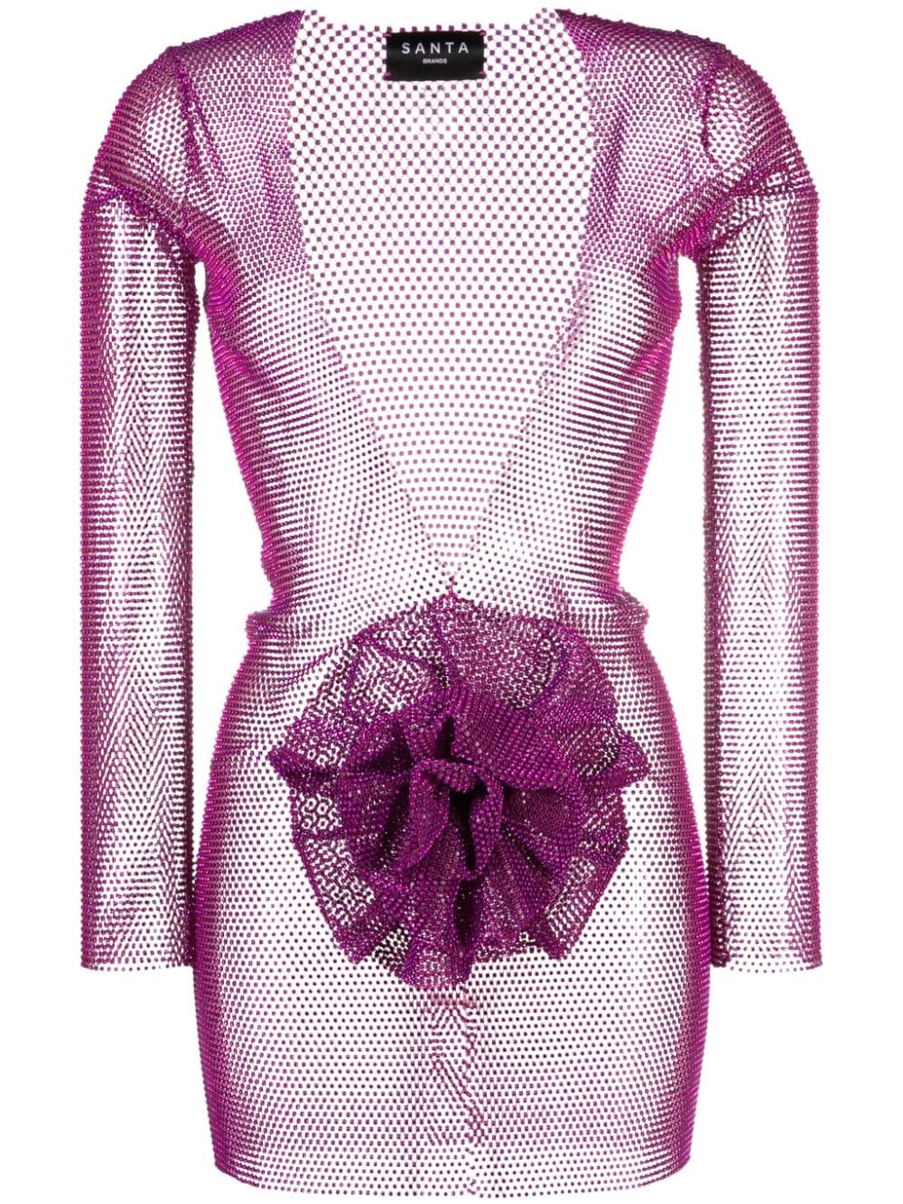 Santa Brands faux flower-detail rhinestone-embellished minidress - Pink von Santa Brands