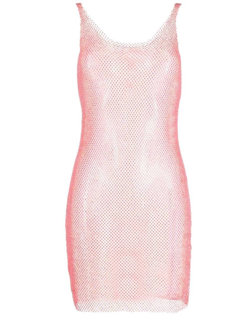 Santa Brands rhinestone transparent mini dress - Pink von Santa Brands