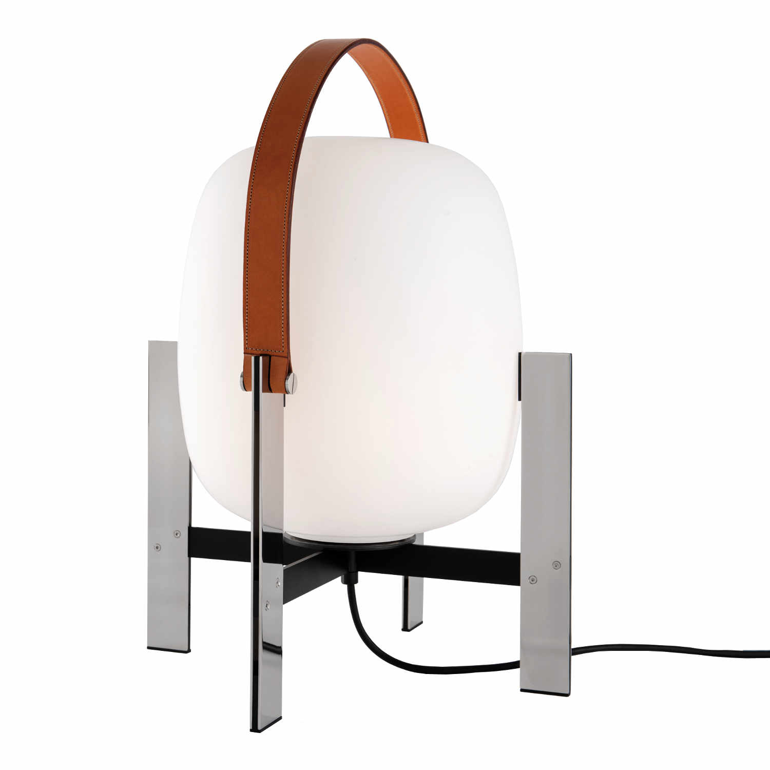 Cesta Metálica LED Boden-/Tischleuchte, Ausführung mit lederhaltung Cesta Metálica LED Boden-/Tischleuchte, Ausführung mit lederhaltung von Santa & Cole