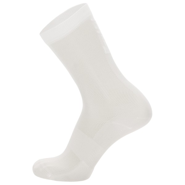 Santini - Cycling High Socks Q-Skin Puro - Velosocken Gr M/L - 40-43 grau/weiß von Santini