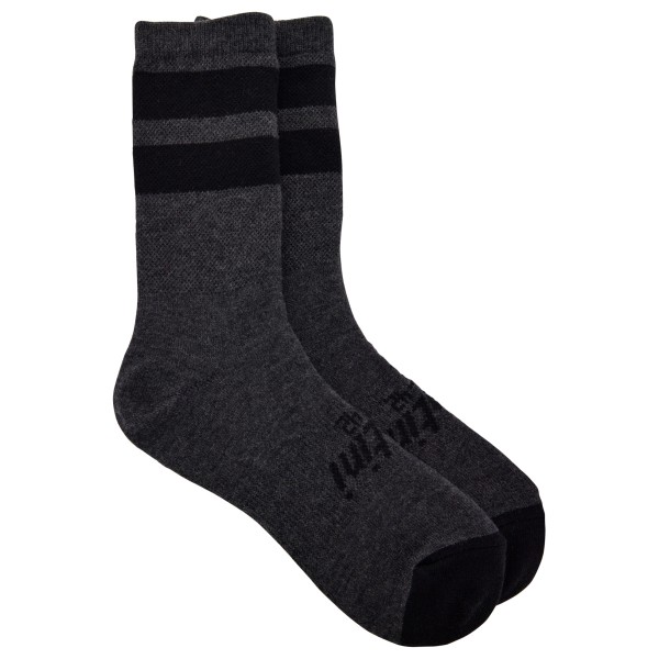 Santini - Riga Wool High Profile Socks - Velosocken Gr M schwarz von Santini