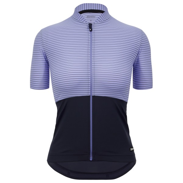 Santini - Women's Colore Riga Jersey - Velotrikot Gr L lila/blau von Santini