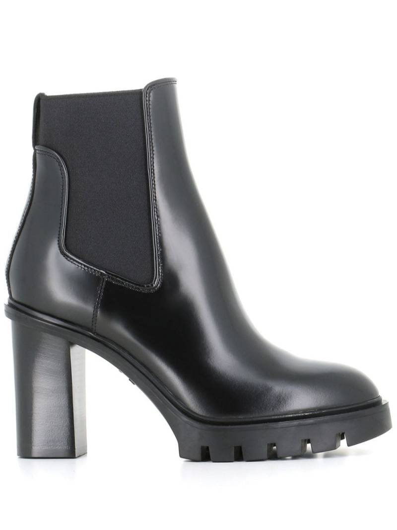 Santoni 100mm leather ankle boots - Black von Santoni