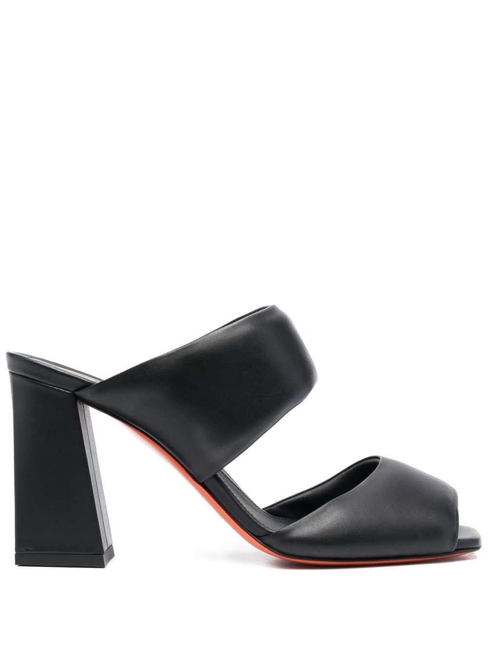 Santoni 105mm Cactus open-toe mules - Black von Santoni