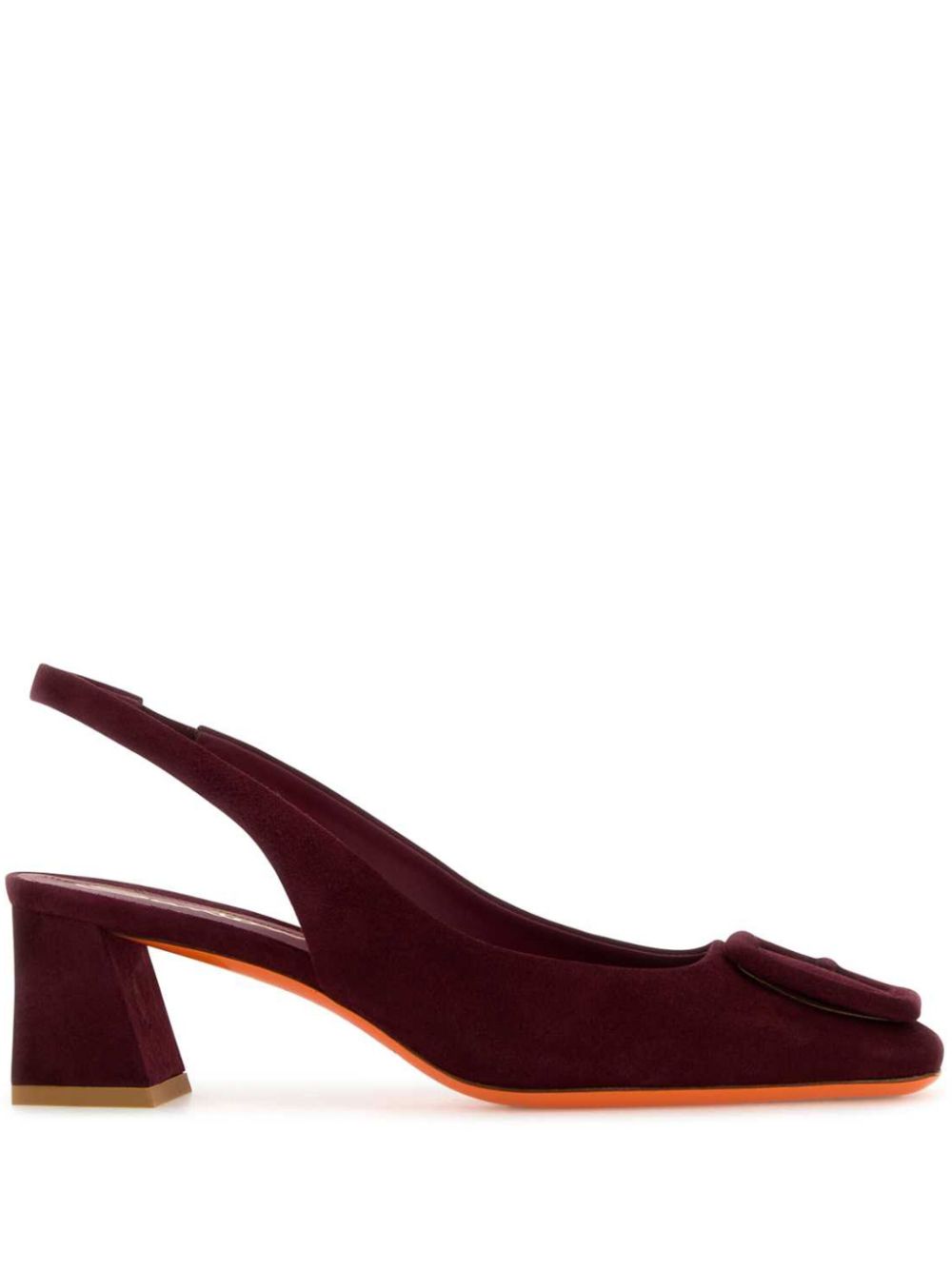 Santoni 60mm suede slingback pumps - Red von Santoni