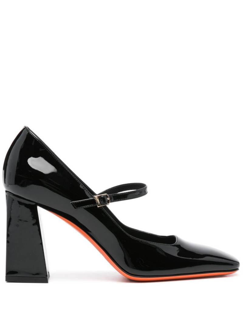 Santoni 85mm leather pumps - Black von Santoni