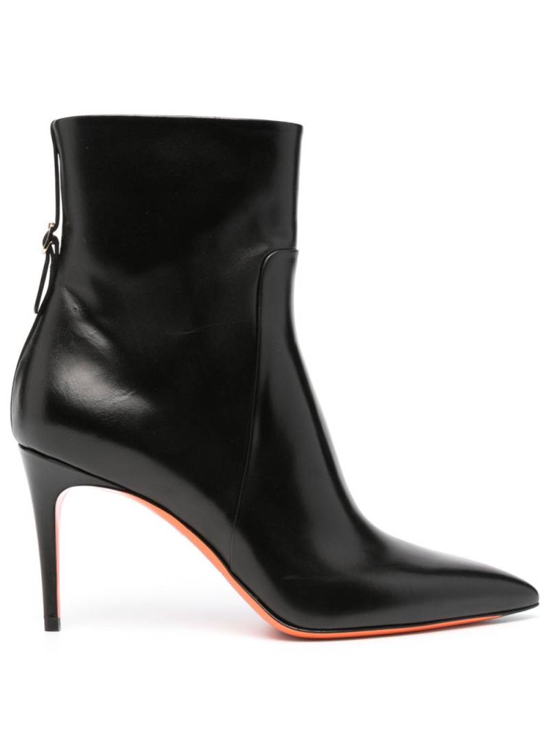 Santoni 90mm leather ankle boots - Black von Santoni