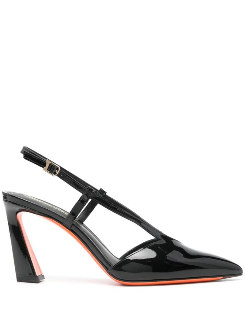 Santoni 90mm slingback pumps - Black von Santoni