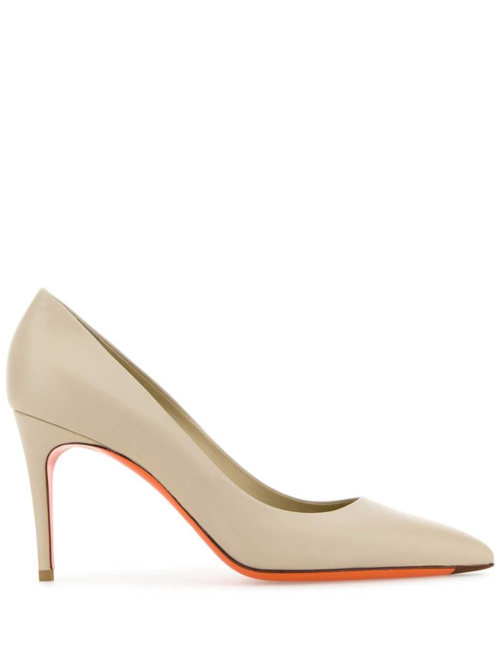 Santoni 95mm leather pumps - Neutrals von Santoni