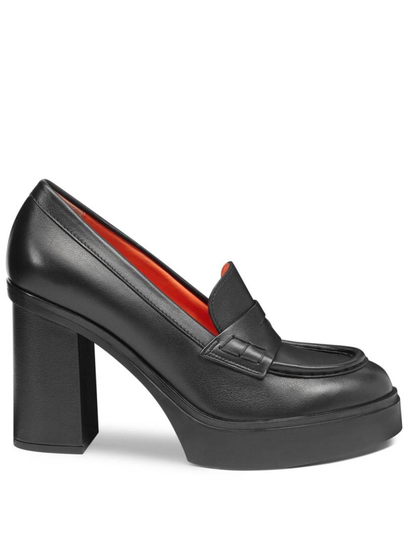 Santoni Block-heel loafer pumps - Black von Santoni