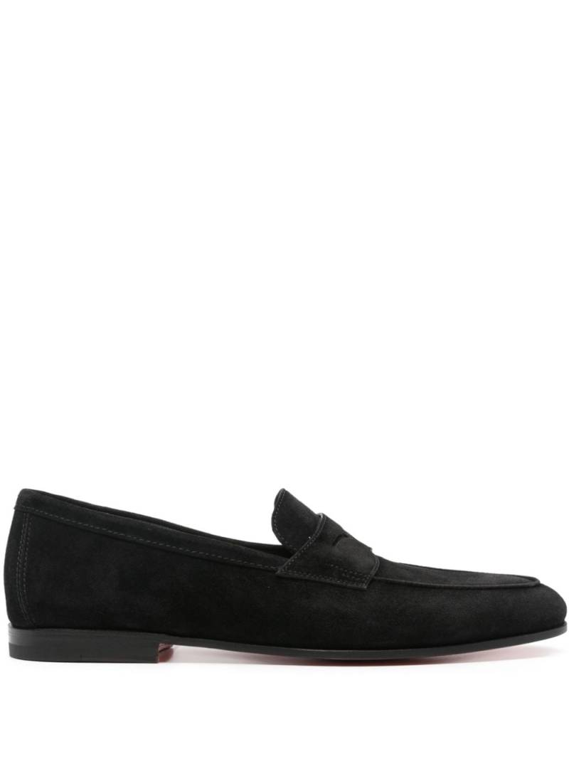 Santoni Carlo suede loafers - Black von Santoni