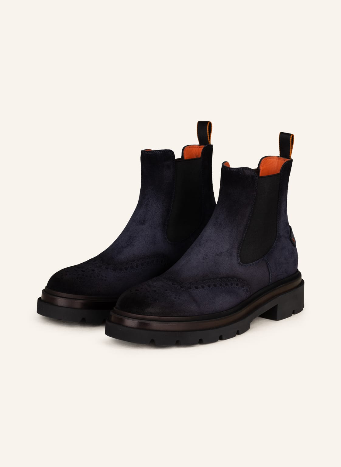 Santoni Chelsea-Boots milano2 blau von Santoni