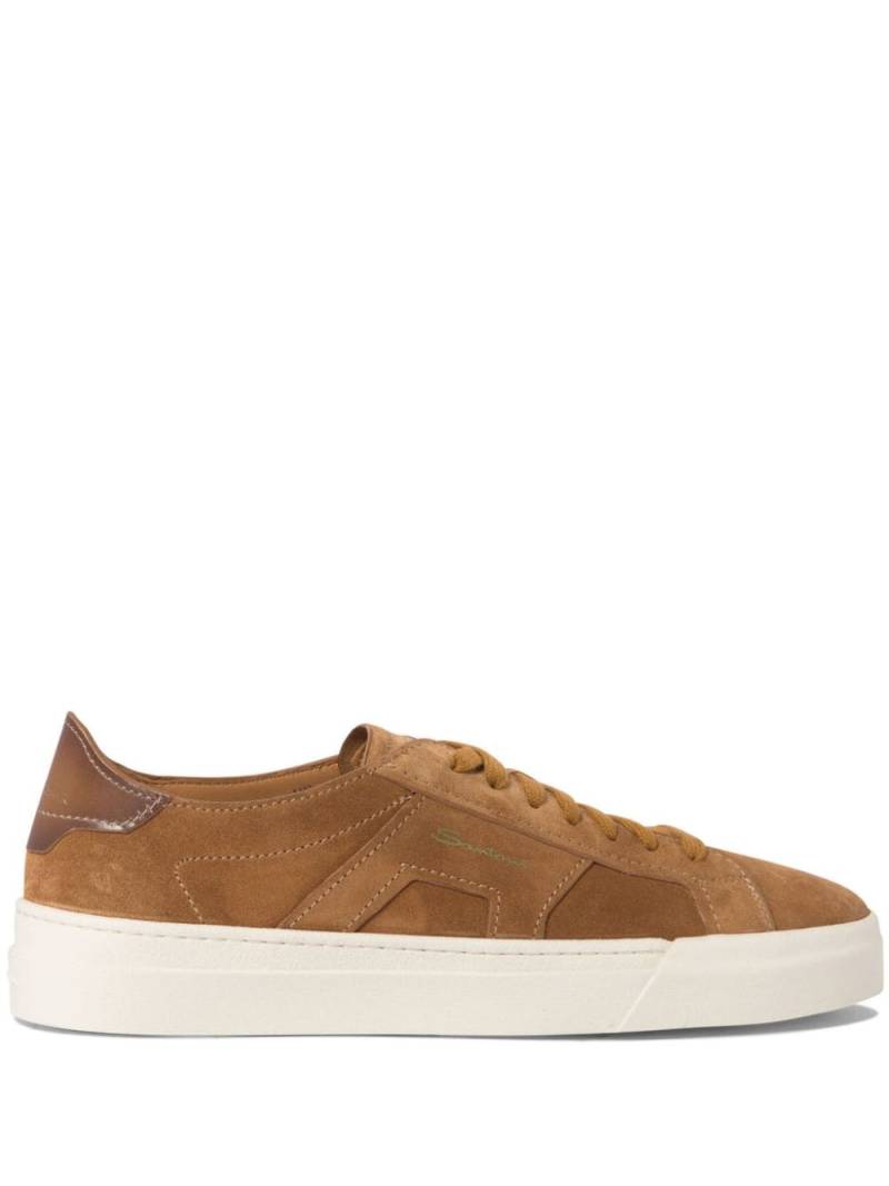 Santoni Double Buckle Sneakers - Brown von Santoni