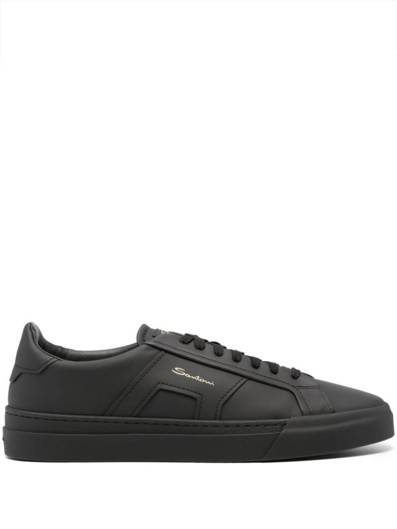 Santoni Double Buckle leather sneakers - Black von Santoni