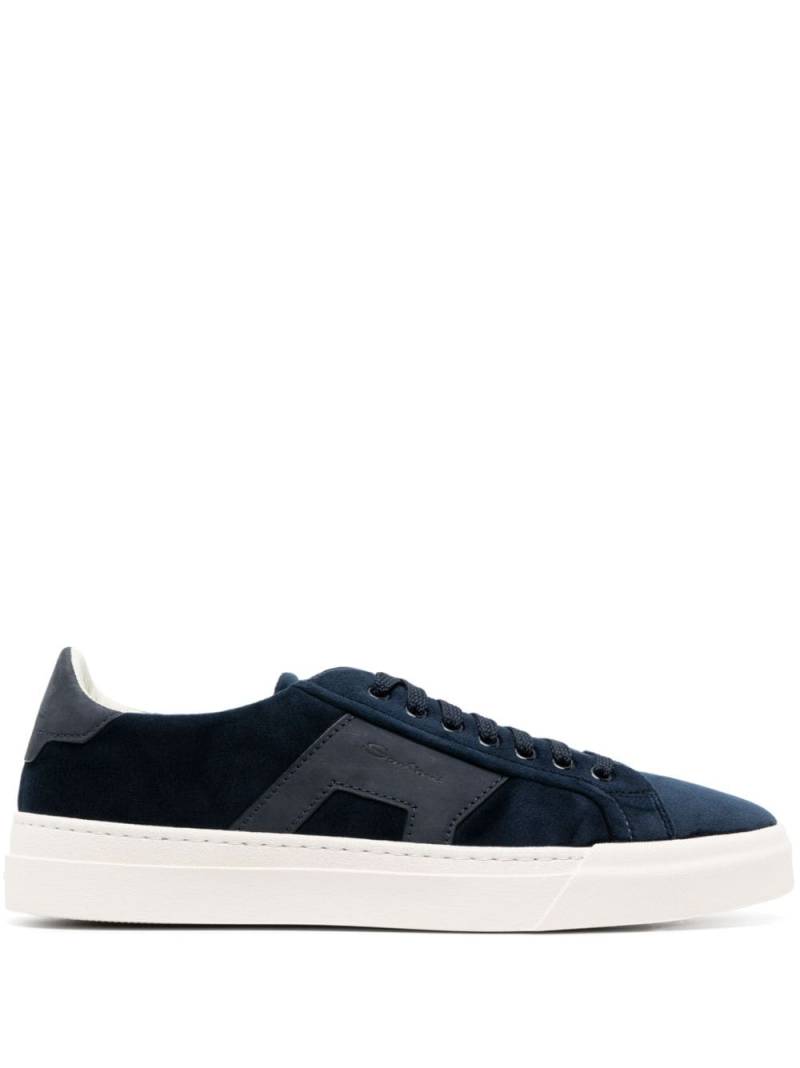 Santoni Double Buckle suede sneakers - Blue von Santoni