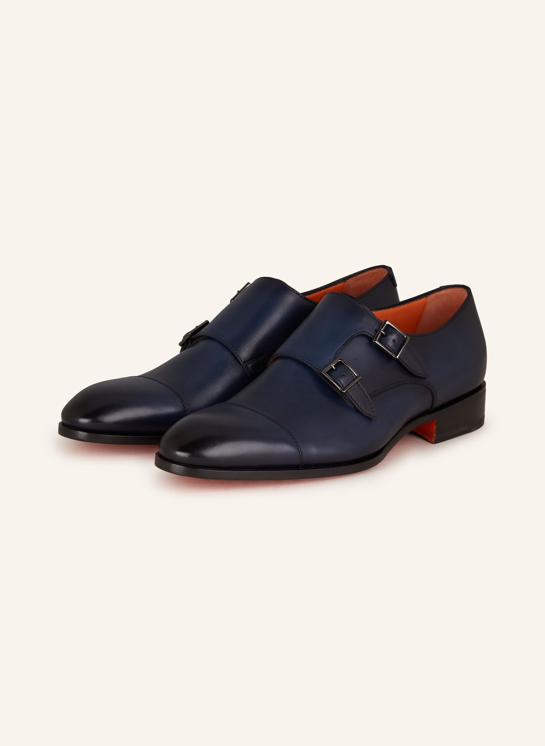 Santoni Double-Monks Bugs blau von Santoni