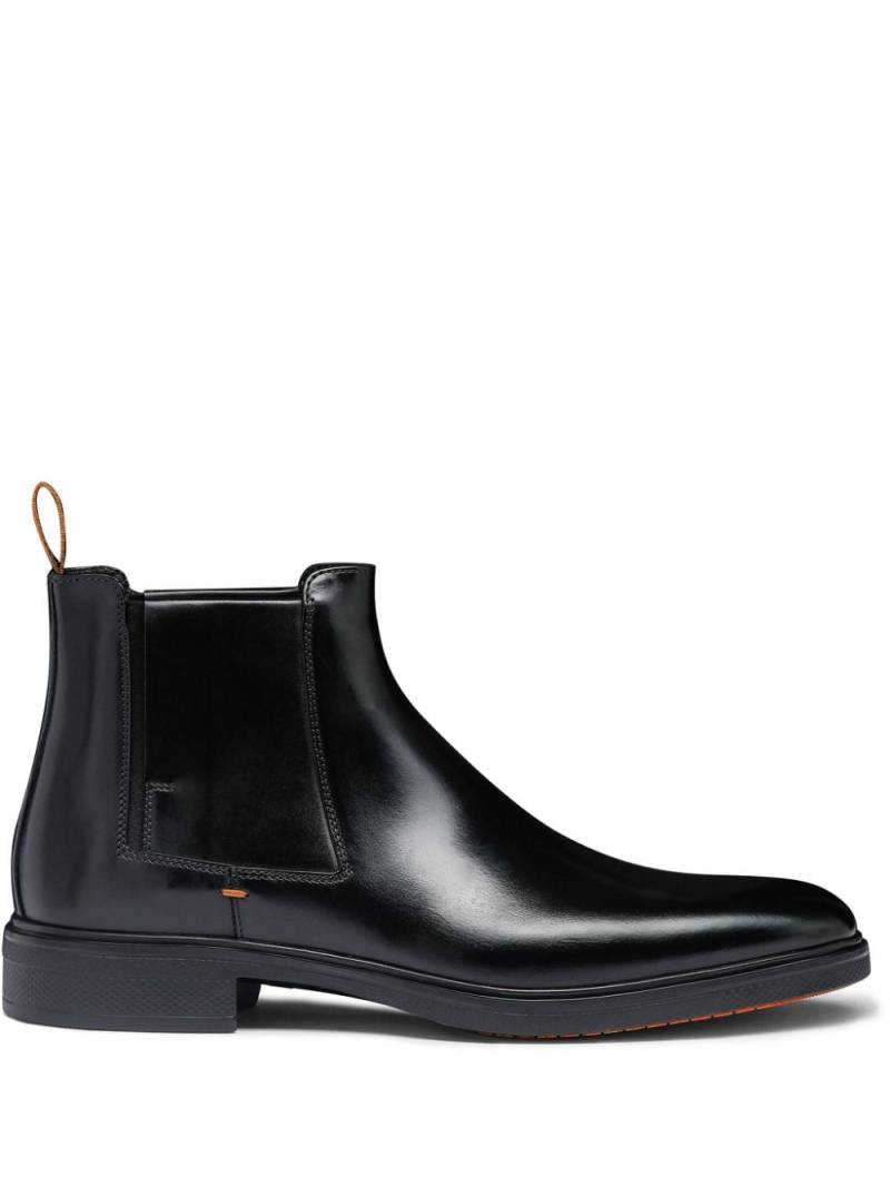 Santoni Easy leather ankle boots - Black von Santoni