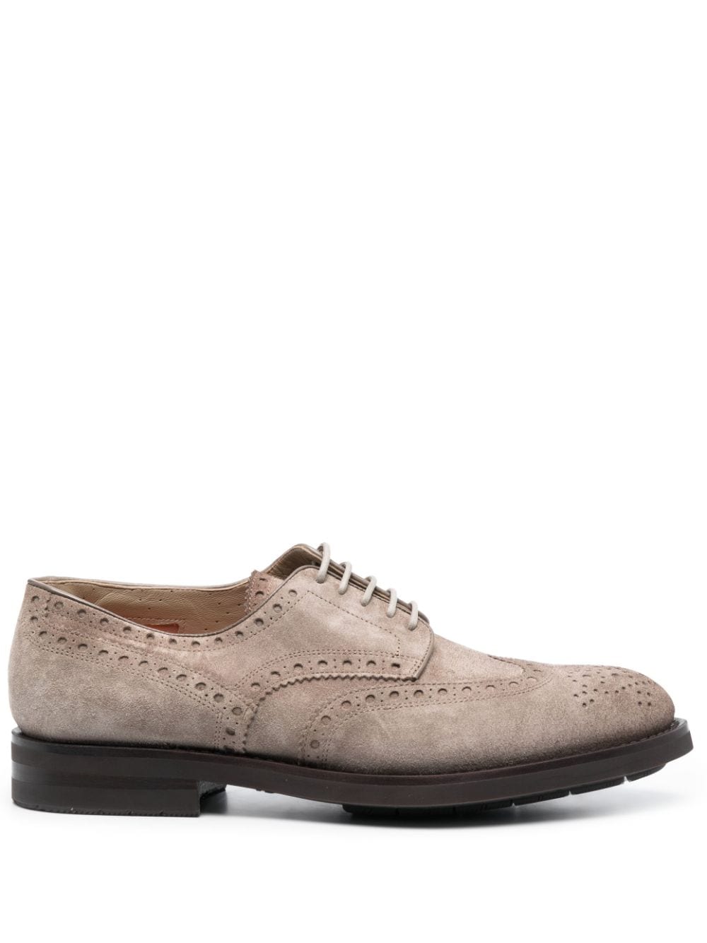 Santoni Emil perforated-detail leather brogues - Neutrals von Santoni