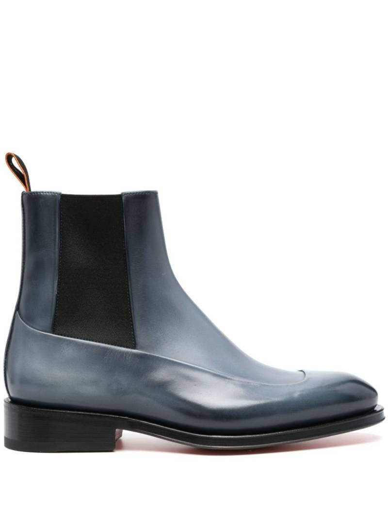 Santoni Eron leather boots - Blue von Santoni