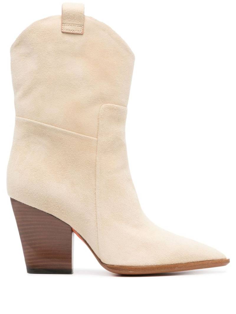 Santoni Farmers 85mm suede boots - Neutrals von Santoni