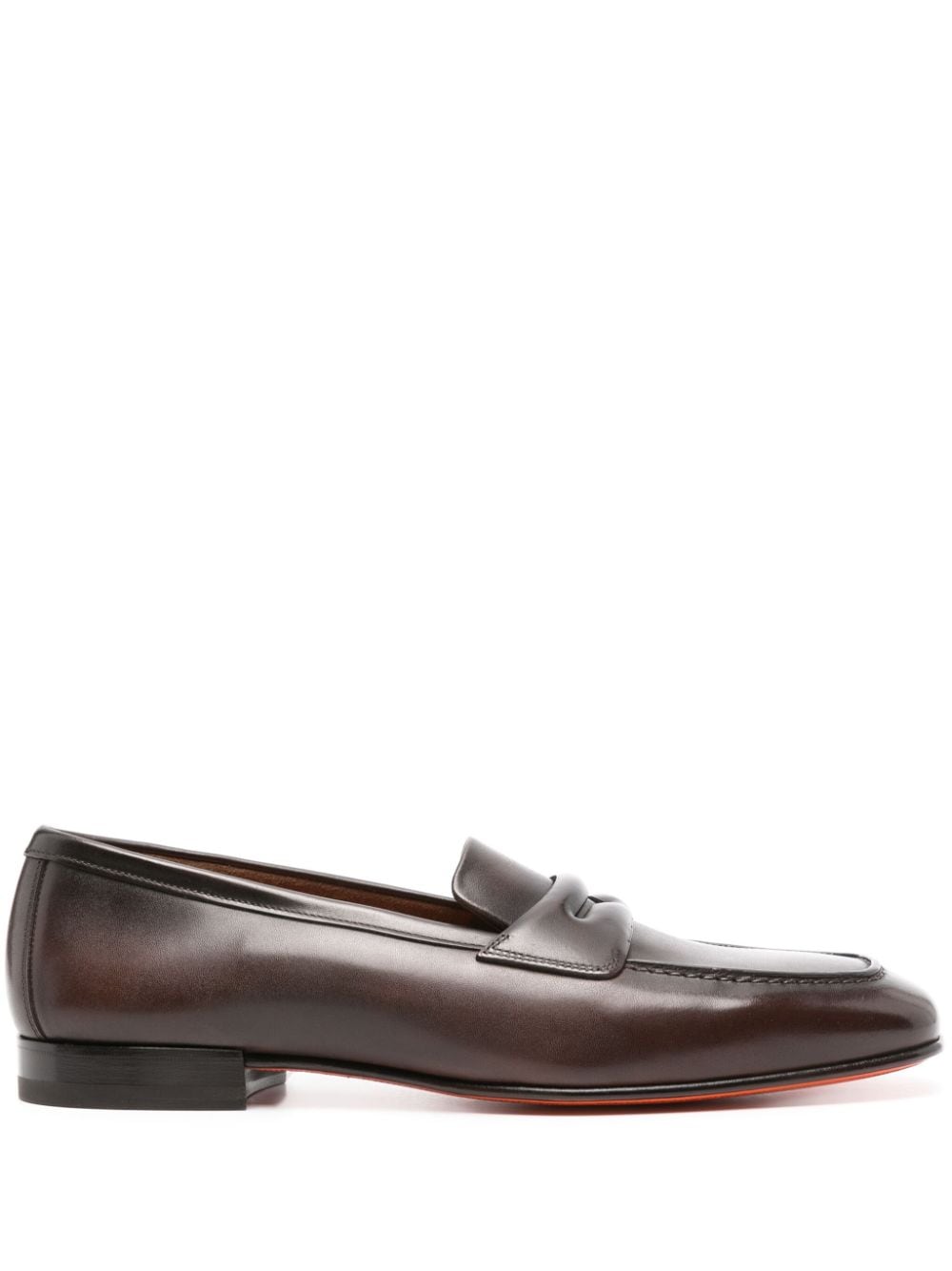 Santoni Figaro leather loafers - Brown von Santoni